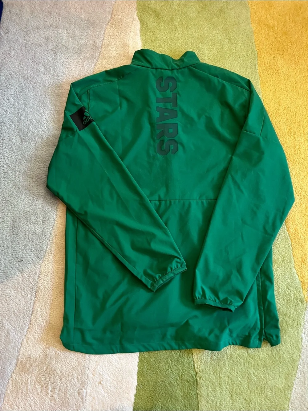 Dallas Stars Men’s Green Windbreaker Pullover Jacket Adidas NHL Dallas Stars